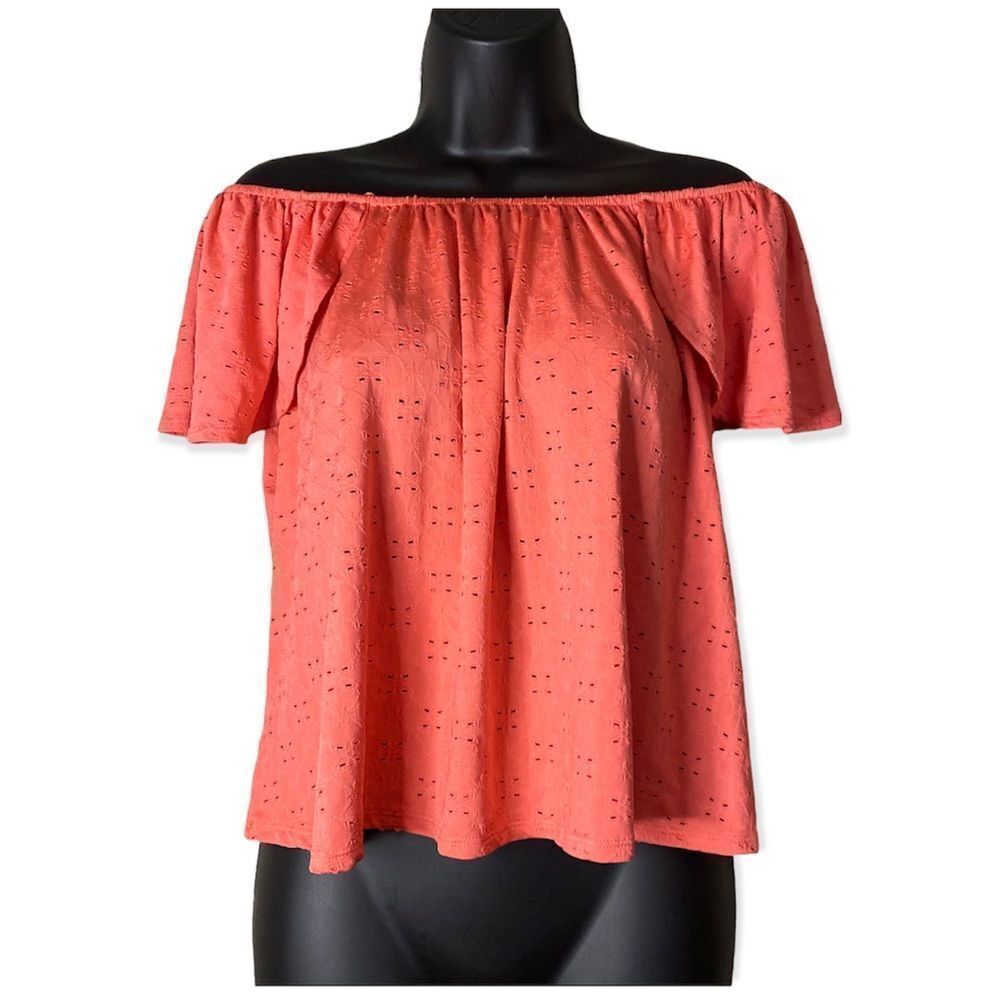 Pebble & Stone Pink Cold shoulder Blouse Top